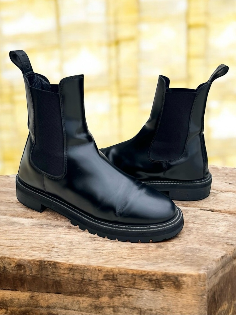 STAUD Dutch Boots Black Leather